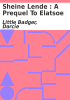 Book cover for "Sheine Lende".