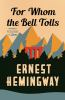 Book cover for "For whom the bell tolls".