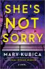 Book cover for "She's not sorry".