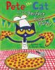 Book cover for "Pete the cat and the perfect pizza party".