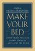 Book cover for "Make your bed".