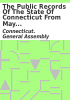 Book cover for "The public records of the State of Connecticut from May 1814 through October 1815".