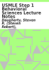 Book cover for "USMLE step 1 behavioral sciences lecture notes".