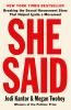 Book cover for "She said".