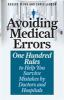 Book cover for "Avoiding medical errors".
