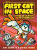Book cover for "The first cat in space and the wrath of the paperclip".