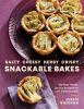 Book cover for "Salty, cheesy, herby, crispy snackable bakes".