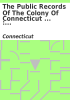 Book cover for "The public records of the colony of Connecticut".