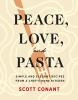 Book cover for "Peace, love, and pasta".