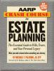 Book cover for "AARP crash course in estate planning".