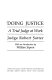 Book cover for "Doing justice".