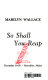 Book cover for "So shall you reap".