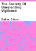 Book cover for "The Society of Unrelenting Vigilance".