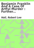 Book cover for "Benjamin Franklin and a case of artful murder".