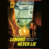 Book cover for "Lemons never lie".