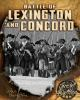 Book cover for "Battles of Lexington and Concord".