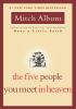 Book cover for "The five people you meet in heaven".