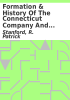 Book cover for "Formation & history of the Connecticut Company and Connecticut Railway & Lighting Co".