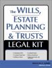 Book cover for "The wills, estate planning, and trusts legal kit".
