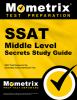 Book cover for "SSAT Middle Level Secrets Study Guide".