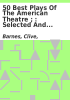 Book cover for "50 best plays of the American theatre".