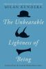 Book cover for "The unbearable lightness of being".