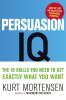 Book cover for "Persuasion IQ".