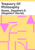 Book cover for "Treasury of philosophy".