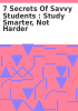 Book cover for "7 secrets of savvy students".