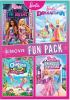 Book cover for "Barbie 4-movie fun pack".