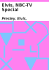 Book cover for "Elvis, NBC-TV special".