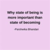 Book cover for "Why State of Being Is More Important Than State of Becoming".