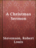 Book cover for "A Christmas sermon".