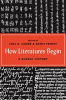 Book cover for "How Literatures Begin".