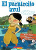 Book cover for "El puentecito azul (The Little Blue Bridge)".