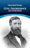 Book cover for "Civil disobedience, and other essays".