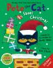 Book cover for "Pete the cat saves Christmas".