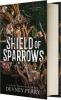 Book cover for "Shield of sparrows".
