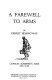 Book cover for "A farewell to arms".