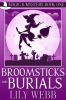 Book cover for "Broomsticks and Burials".
