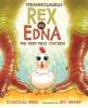 Book cover for "Tyrannosaurus rex vs. Edna, the very first chicken".