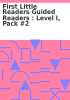Book cover for "First little readers guided readers".